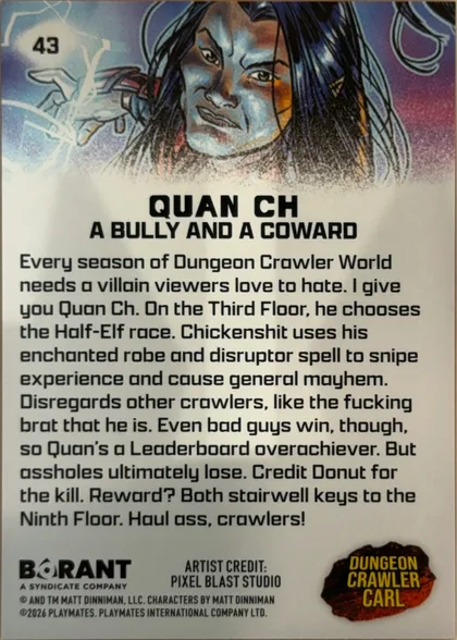 back of card