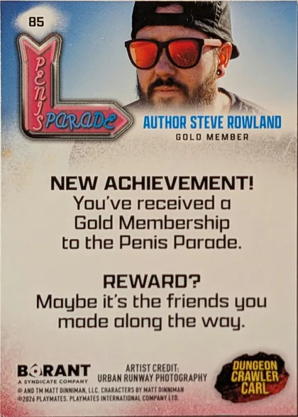 back of card