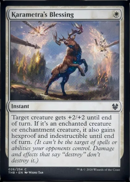 front of card