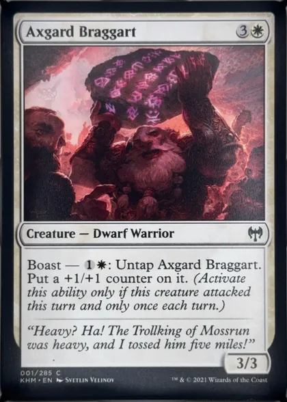 front of card