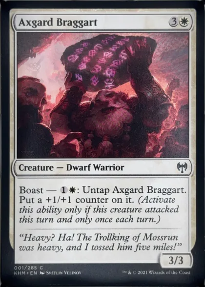 front of card