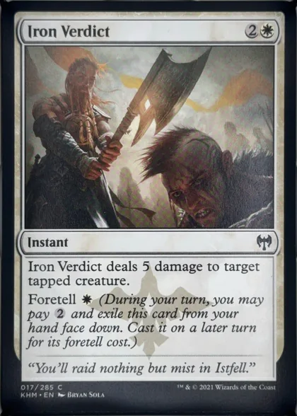 front of card