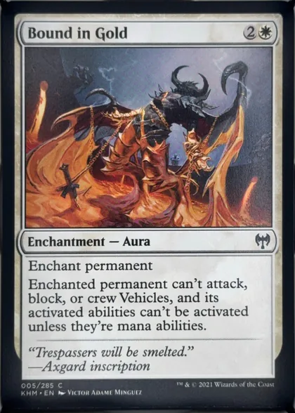 front of card