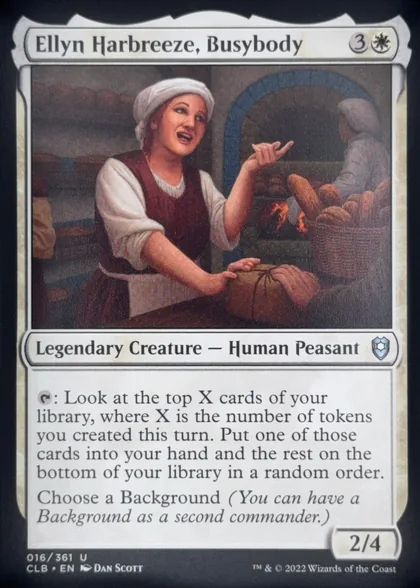 front of card
