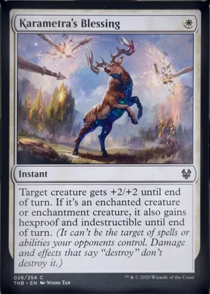 front of card