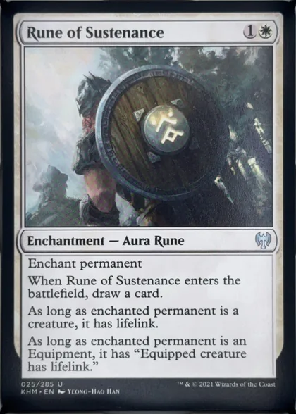 front of card