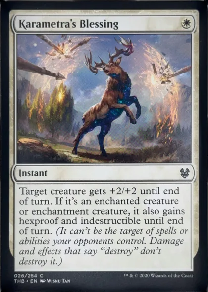 front of card