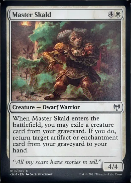 front of card