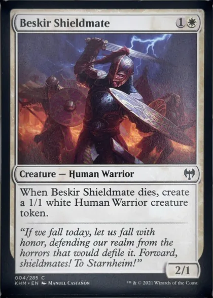 front of card