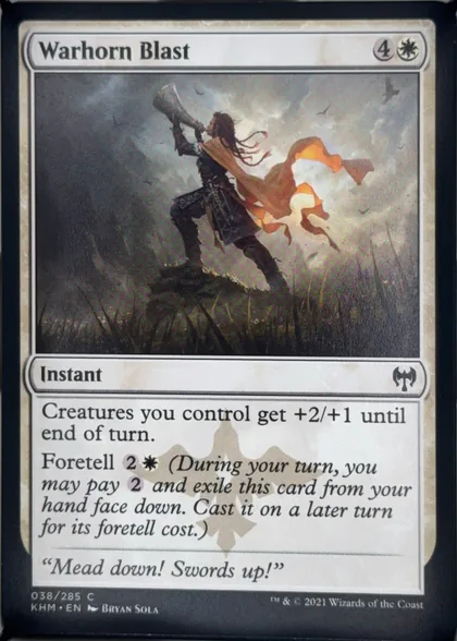 front of card