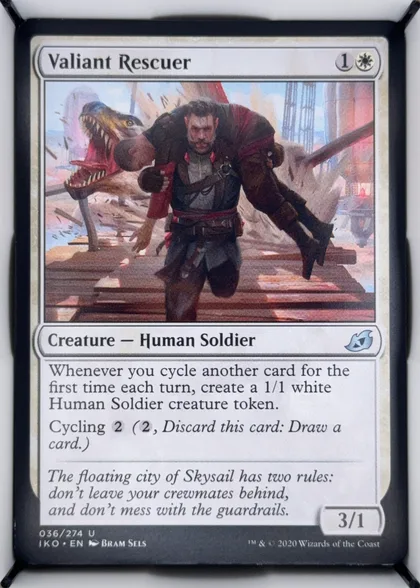 front of card
