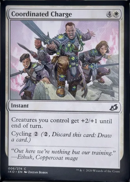 front of card