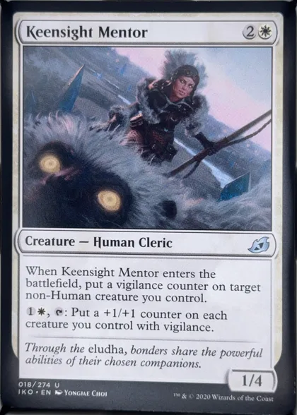 front of card