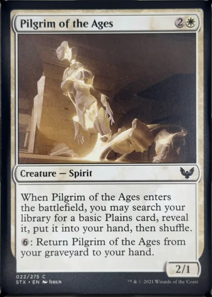 front of card