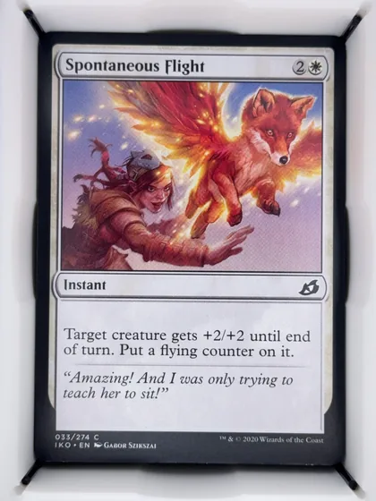 front of card