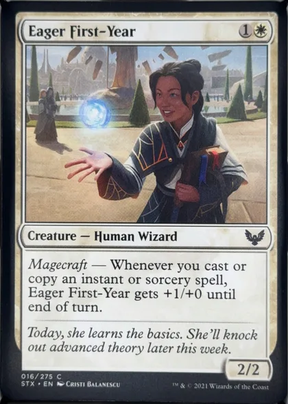 front of card