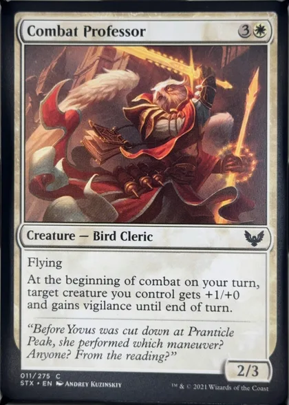 front of card