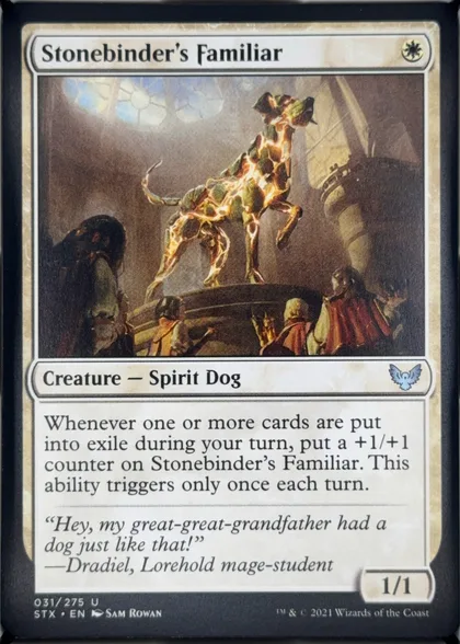 front of card