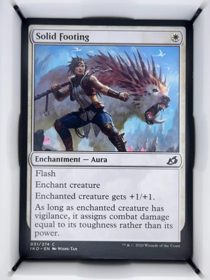 front of card