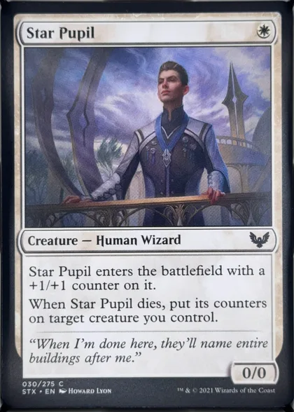 front of card