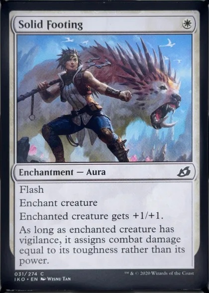 front of card