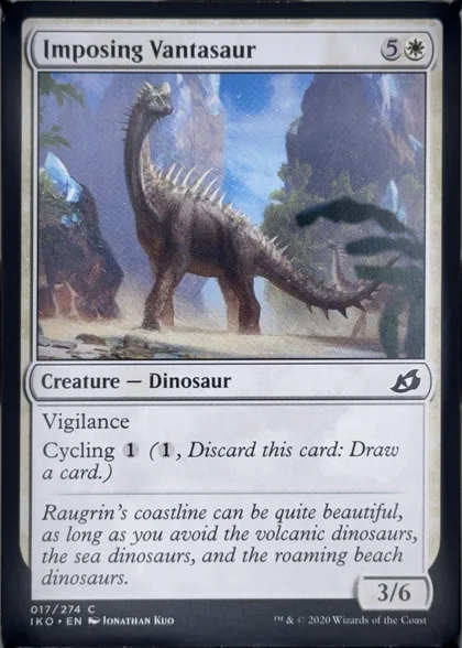 front of card
