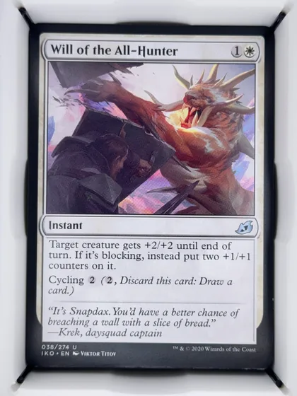 front of card