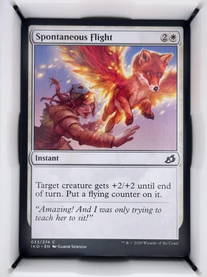 front of card