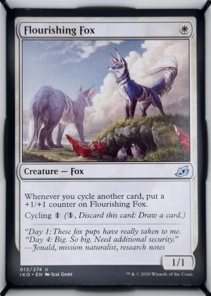 front of card