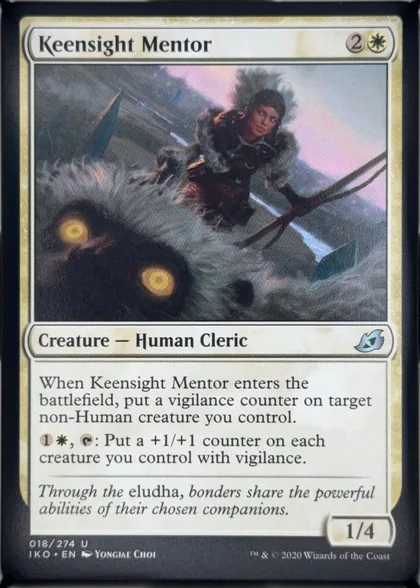 front of card