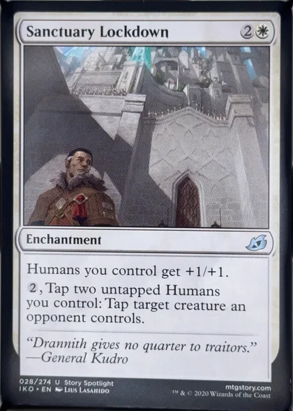 front of card