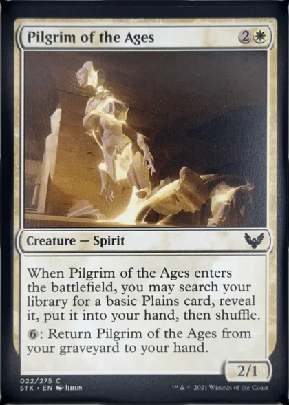 front of card