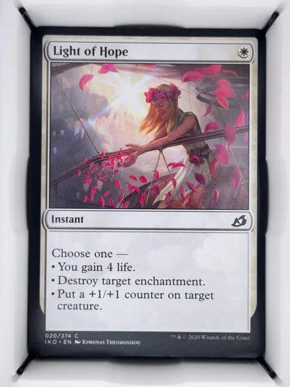 front of card