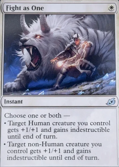 front of card