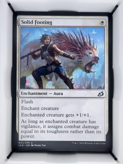 front of card