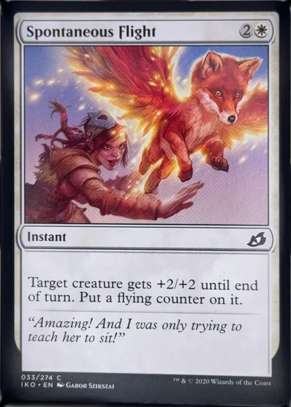 front of card