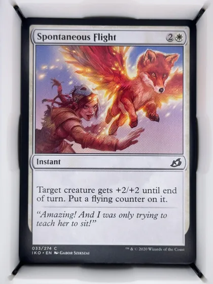front of card