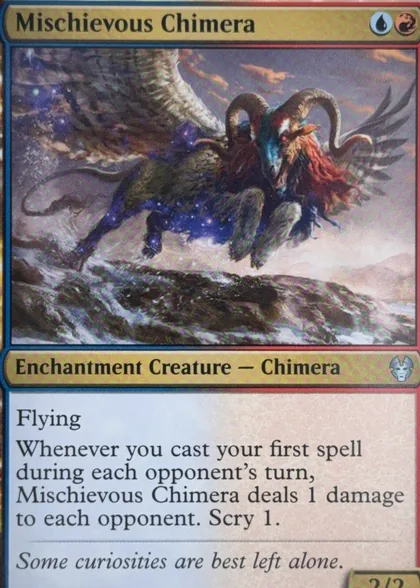 front of card