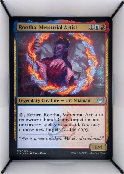 front of card