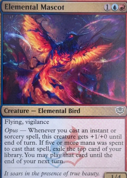 front of card