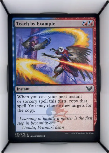 front of card