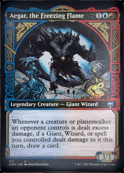 front of card