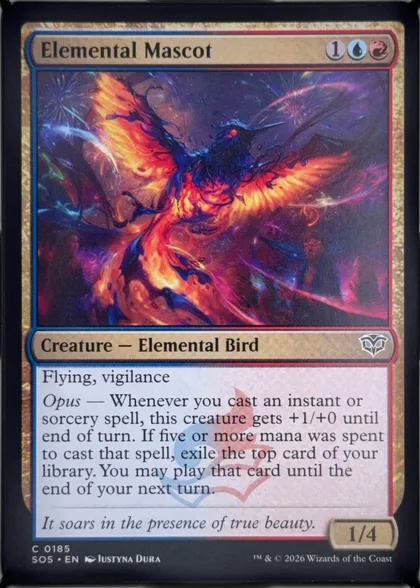 front of card