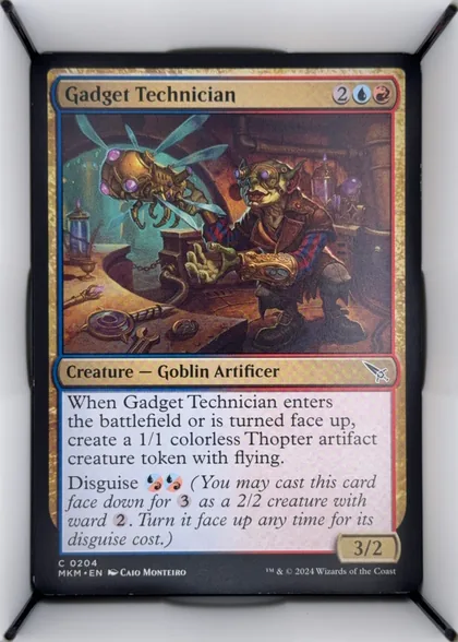 front of card