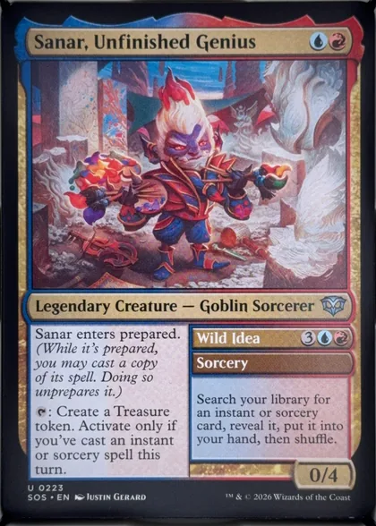 front of card