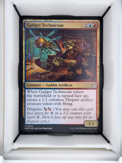 front of card