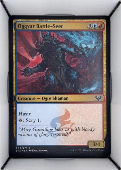 front of card