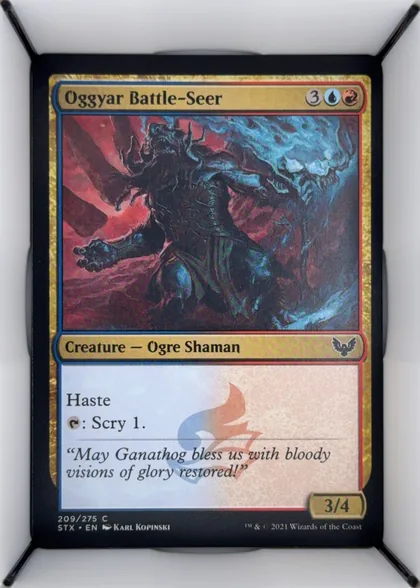 front of card