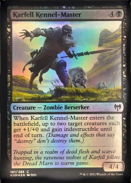 front of card