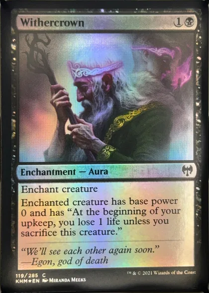 front of card